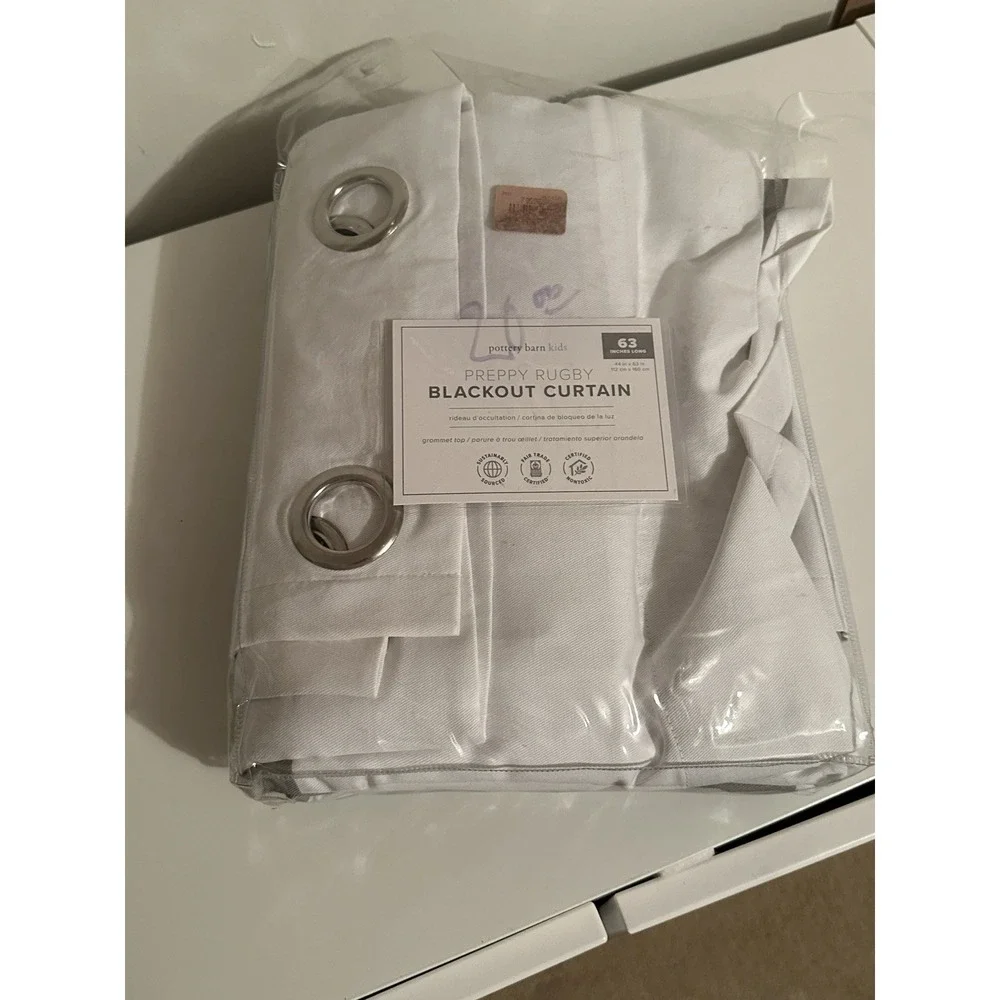 Pottery Barn Kids Preppy Rugby Blackout Curtain 63